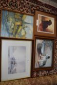 MIXED LOT FOUR VARIOUS FRAMED PRINTS