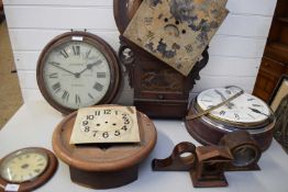 MIXED LOT VARIOUS WALL CLOCKS AND PARTS (FOR RESTORATION)