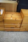 MODERN PINE THREE DRAWER BEDROOM CHEST, 53CM WIDE