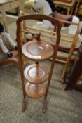 HARDWOOD FOLDING THREE TIER CAKE STAND