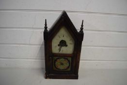 LATE 19TH CENTURY NEWHAVEN MANTEL CLOCK IN ARCHITECTURAL CASE