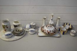 MIXED LOT CERAMICS, MARBLE CHEESE BOARD ETC