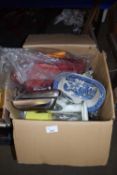 ONE BOX KITCHEN WARES, HOUSEHOLD SUNDRIES ETC