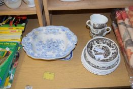 MIXED LOT OF VICTORIAN TRANSFER PRINTED VEGETABLE DISH, QUANTITY OF BARRETTS ELIZABETHAN TEA WARES