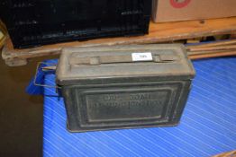 VINTAGE METAL AMMUNITION BOX