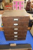 SIX DRAWER OFFICE DESK TOP FILING CHEST