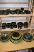 QUANTITY OF GREEN PORTMEIRION TABLE WARES