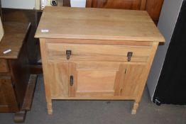 SMALL LATE VICTORIAN AMERICAN WALNUT SINGLE DOOR SINGLE DRAWER SIDE CABINET, 76CM WIDE