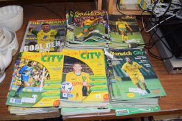 QUANTITY OF NORWICH CITY FOOTBALL PROGRAMMES