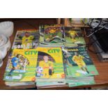 QUANTITY OF NORWICH CITY FOOTBALL PROGRAMMES