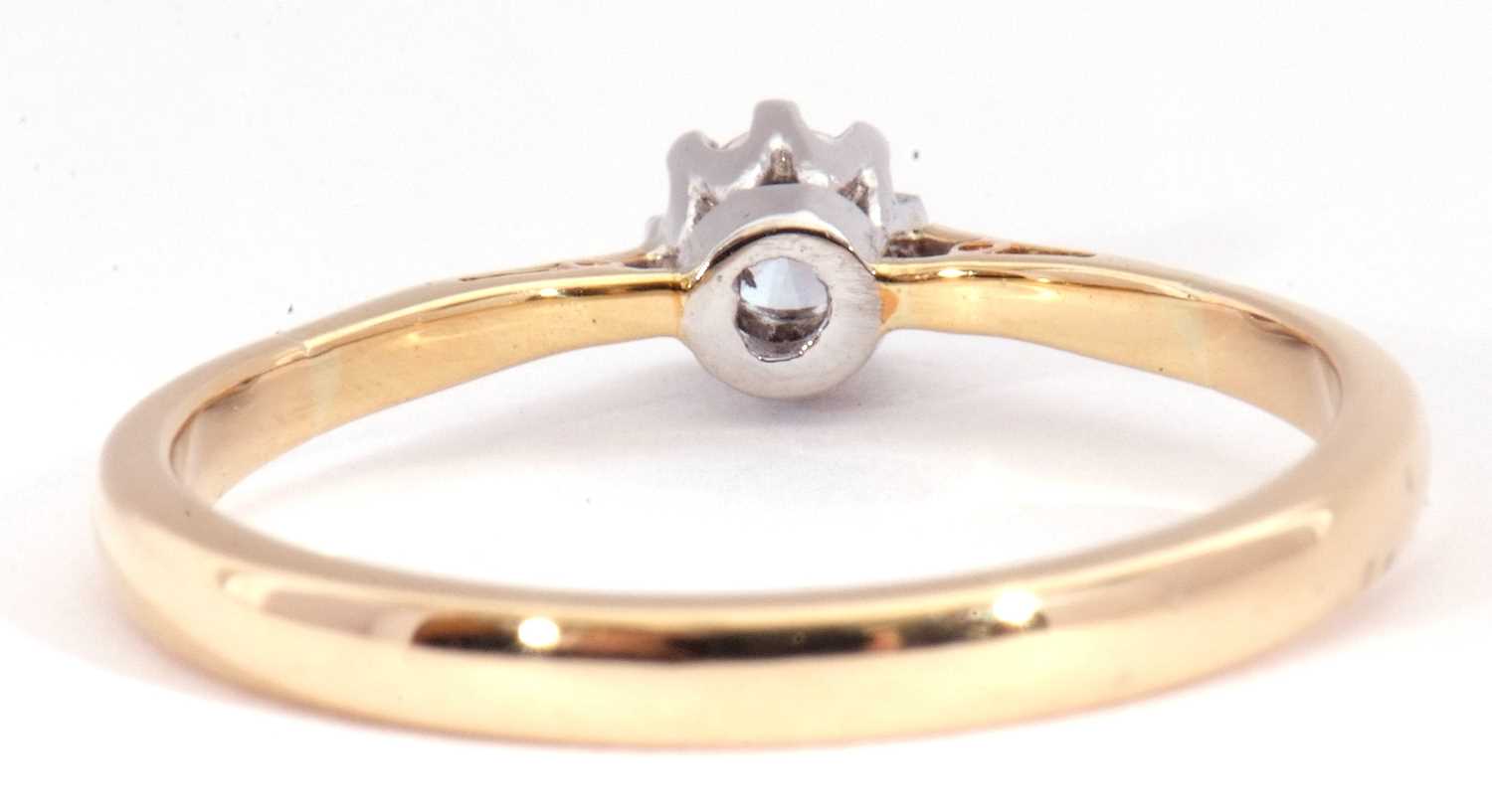 Single stone diamond ring featuring a round brilliant cut diamond of 0.15ct approx, multi-claw set - Image 5 of 6