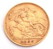 Edward VII half sovereign dated 1909