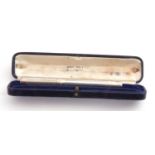 Hallmarked silver Mabie Todd & Co fountain pen with the vertical chevron engraved decoration, the