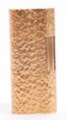 Cased Dunhill lighter of textured design, stamped beneath Dunhill and the letters A/D, 20 and