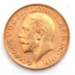 George V sovereign dated 1913