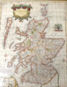 ROBERT MORDEN: SCOTLAND, engraved hand coloured map [1695], approx 435 x 345mm, framed and glazed