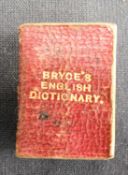 THE SMALLEST ENGLISH DICTIONARY IN THE WORLD, Glasgow, David Bryce, circa 1893, miniature book,