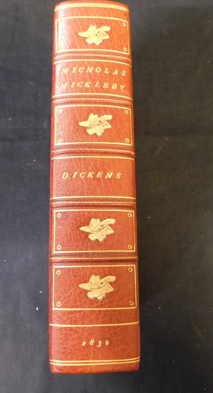 CHARLES DICKENS: THE LIFE AND ADVENTURES OF NICHOLAS NICKLEBY, ill H K Browne, 'Phiz', London, - Image 3 of 3