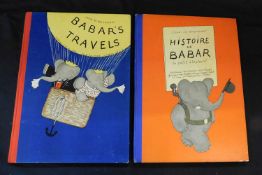 JEAN DE BRUNHOFF: 4 titles: HISTOIRE DE BABAR, Paris, Editions du Jardin des Modes, 1931, (copyright