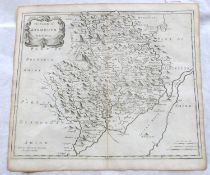 ROBERT MORDEN: THE COUNTY OF MONMOUTH, engraved map [1695], approx 345 x 450mm + HERMAN MOLL: