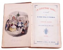 CHARLES DICKENS: A CHRISTMAS CAROL, ill John Leech, London, Chapman & Hall, 1843, 3rd edition, 4