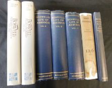 JAMES BOSWELL: THE LIFE OF SAMUEL JOHNSON, London, MacMillan, 1922, reprint, 3 vols, original