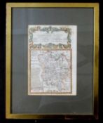 OWEN/BOWEN: 3 hand coloured engraved road maps circa 1736, printed recto and verso, comprising THE