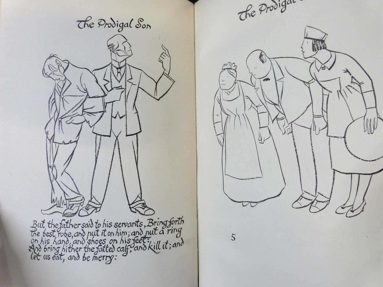 THE PRODIGAL SON AND OTHER PARABLES, ill Thomas Derrick, Oxford, Basil Blackwell, 1931, 1st edition, - Image 4 of 4