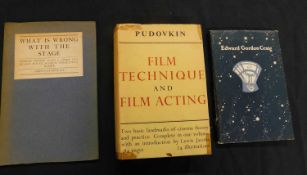 V I PUDOVKIN: FILM TECHNIQUE AND FILM ACTING, trans Ivor Montagu, London, Vision Press, 1954, 1st