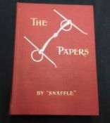 'SNAFFLE': THE SNAFFLE PAPERS, ill Harry Dixon, London, W Thacker, 1898, 1st edition, 12 plates as