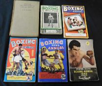 Sporting Record boxing annual 1949, original pictorial wraps + Boxing News annual 1951, 1952 and