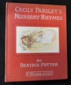 BEATRIX POTTER: CECILY PARSLEY'S NURSERY RHYMES, London and New York, Frederick Warne, [1922], 1st