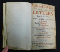 JAMES HOWELL: EPISTOLAE HO-ELIANAE FAMILIAR LETTERS DOMESTIC AND FORREN..., London for Humphrey