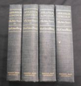 CARL SANDBURG: ABRAHAM LINCOLN, THE WAR YEARS, New York, Harcourt Brace & Co, 1939, 4 vols,