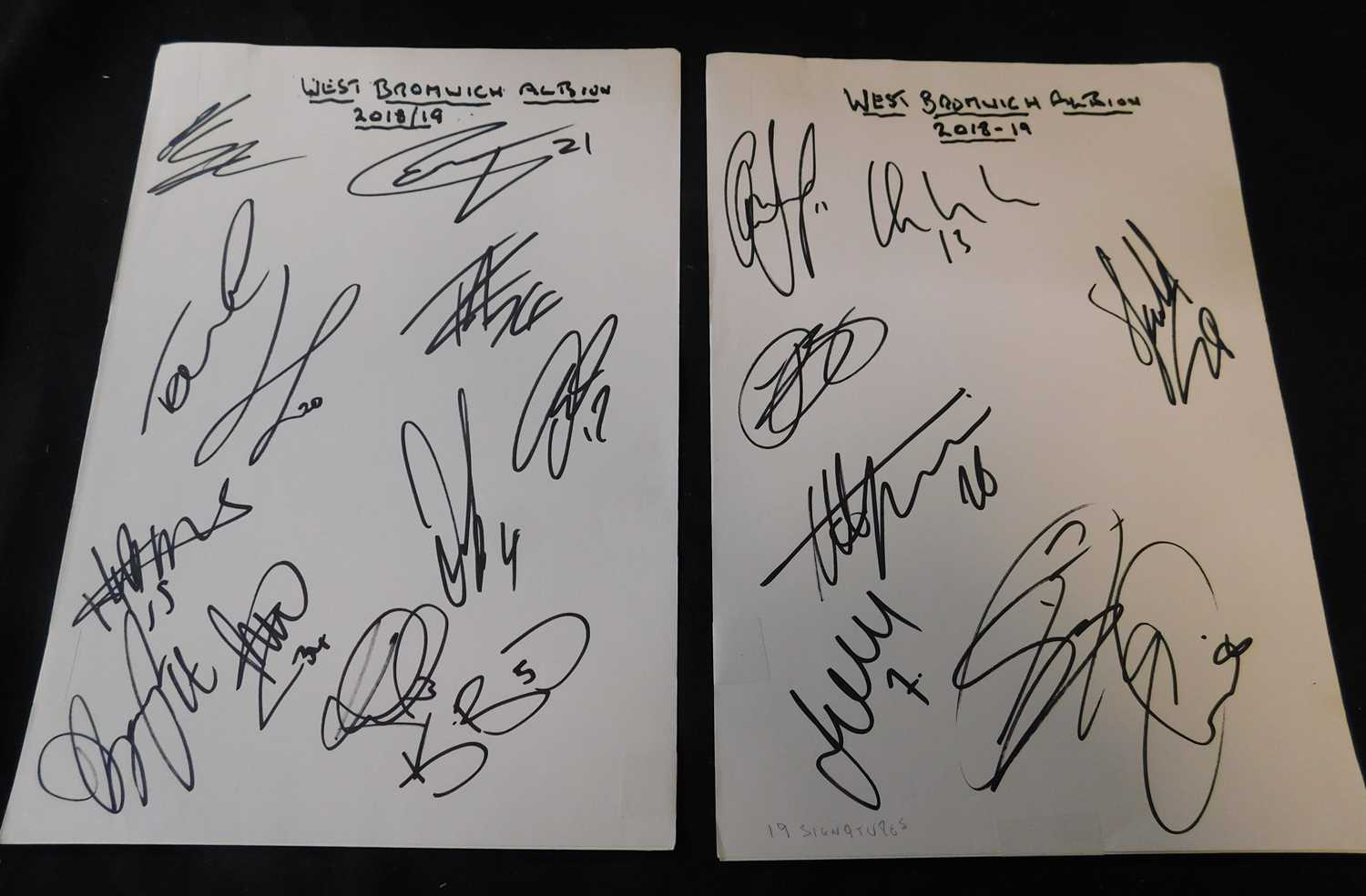 Sheffield United FC 2018/19 + West Bromwich Albion 2018/19 and Stoke City FC 2018 signatures of