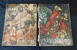 L'ILLUSTRATION, Paris, 1936, Noel issue, fo, original pictorial wraps, detached and chipped, lacks