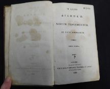 HE KAINE DIATHEKE NOVUM TESTAMENTUM IN USUM SCHOLARUM, London, Whittaker Treacher et Arnot, 1829,