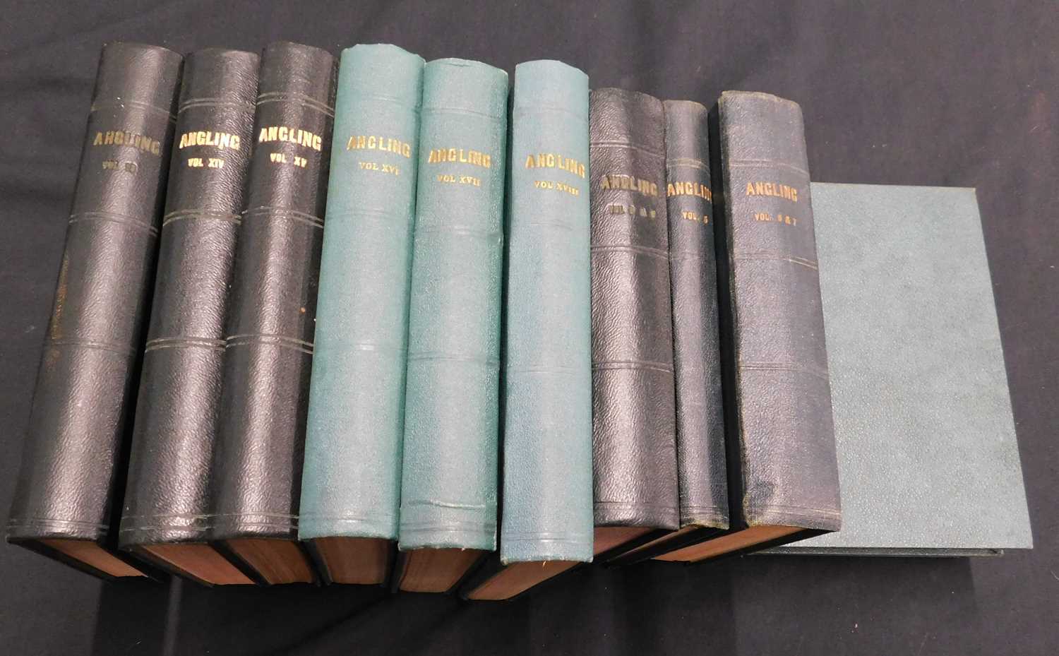 ANGLING, A QUARTERLY FOR EVERY ANGLER, 1938-47, 1950-55, vols 3-9, 13-18 in 11, variant cloth