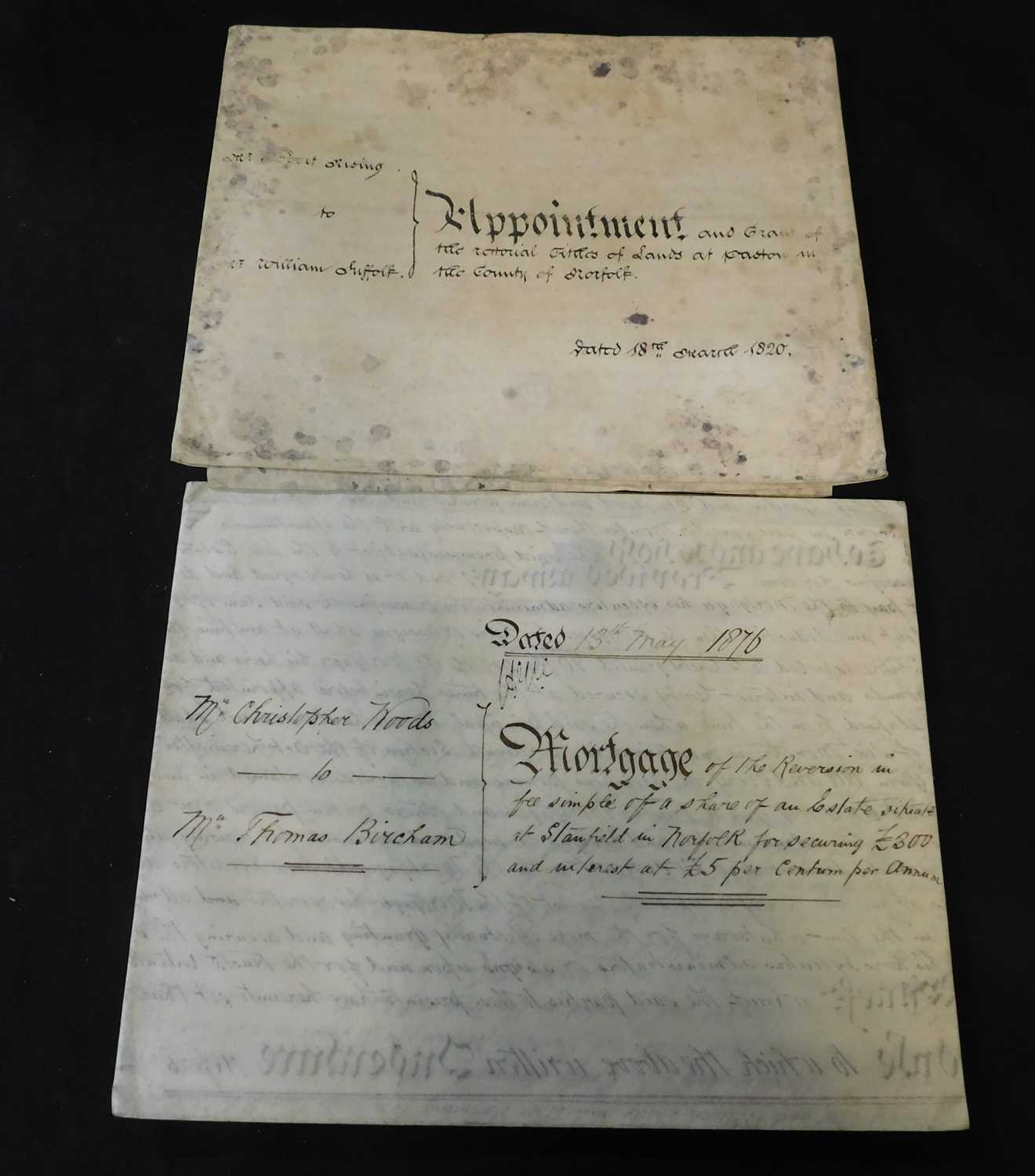 Box: Mack family archive with vellum and other documents 18th/19th century + cash book, returned - Image 3 of 4