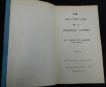 REV CANON W H MARCON: THE REMINISCENCES OF A NORFOLK PARSON, Holt, Rounce & Wortley [1934], original