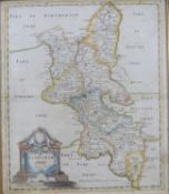 ROBERT MORDEN: BUCKINGHAM SHIRE, engraved hand coloured map, [1695], approx 420 x 345mm, framed
