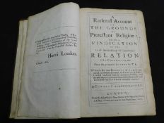 EDWARD STILLINGFLEET: A RATIONAL ACCOUNT OF THE GROUNDS OF PROTESTANT RELIGION BEING A VINDICATION