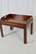 19th century mahogany Butlers tray with later stand