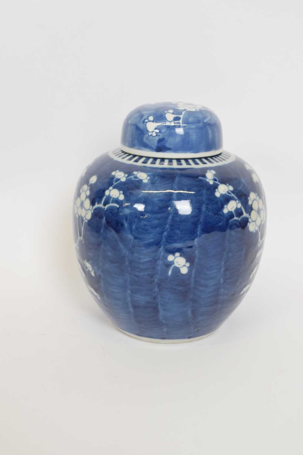 Chinese ginger jar and cover, the blue background with prunus design - Bild 4 aus 6