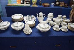 Dinner service and tea service by Royal Worcester in the Lavinia pattern, decorated with