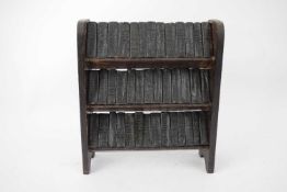 Miniature bookcase together with a number of miniature books on the works of Shakespeare,