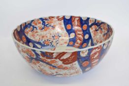 Large Japanese porcelain bowl with Imari design, 35cm diam