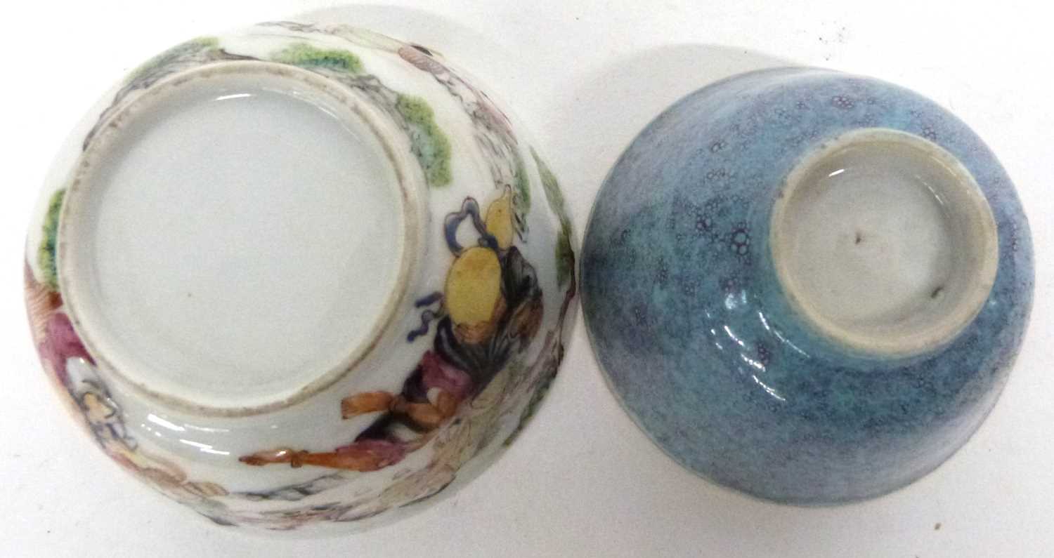 Chinese porcelain tea bowl with a Song type lavender and flambe glaze, probably 18th century, - Bild 2 aus 6