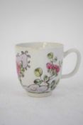 Bow coffee cup decorated in famille rose style