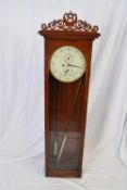 J G Allison, Monkwearmouth, 19th century mahogany cased regulator wall timepiece, the case with